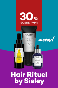 Novidade da marca Hair Rituel by Sisley com destaque promocional de até 30% sobre preço de Venda ao Público Recomendado